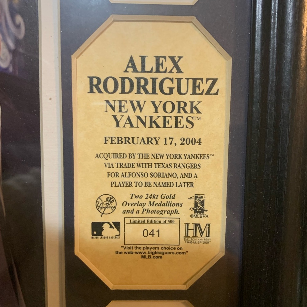A-Rod Memorabilia NY Yankees - Picture 3 of 6